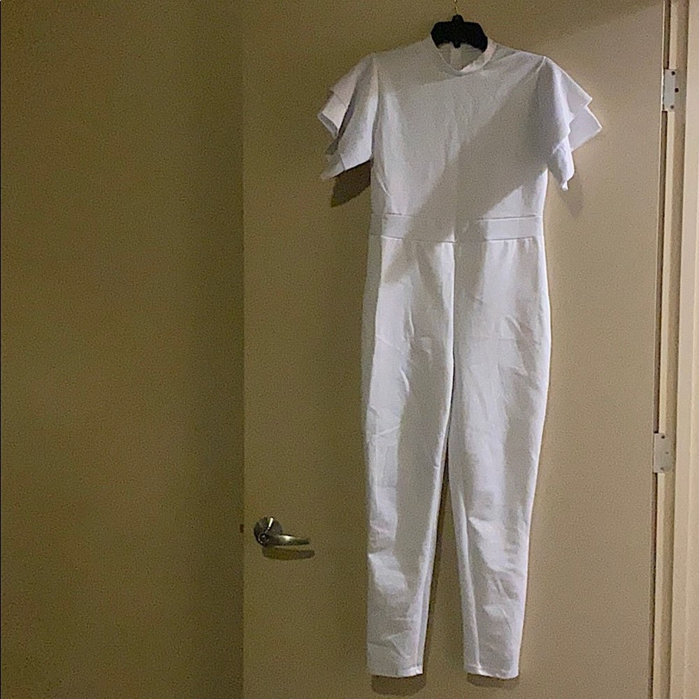 New White Pants Jumpsuit